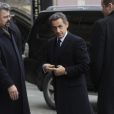Nicolas Sarkozy lors des funérailles d'Etat de Vaclav Havel à Prague le 23 décembre 2011 