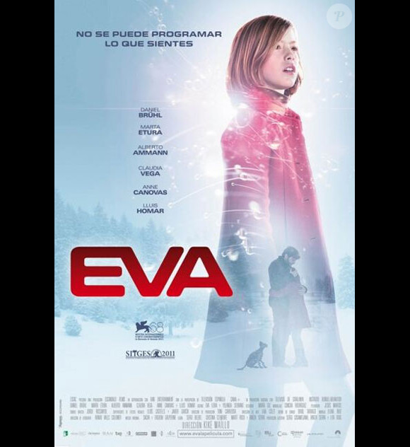 L'affiche d'Eva, avec Daniel Brühl.