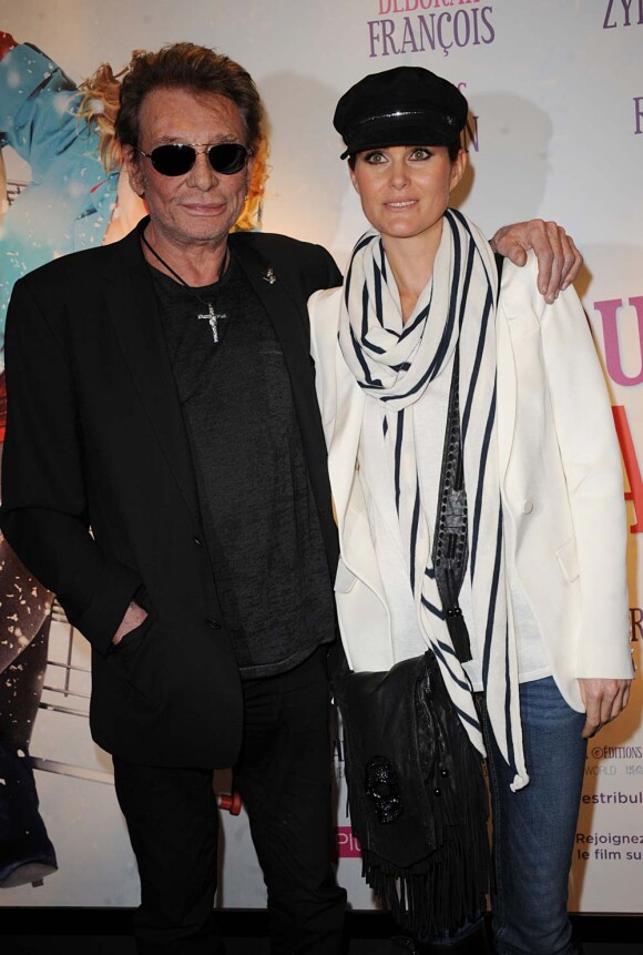 Johnny et Laeticia Hallyday à Paris, le 13 décembre 2011.