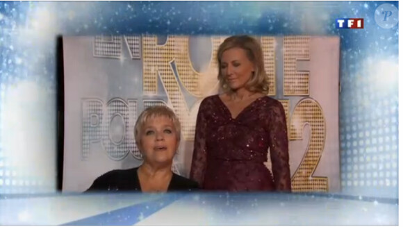 Mimie Mathy et Claire Chazal dans En route vers 2011, samedi 31 décembre 2011, sur TF1