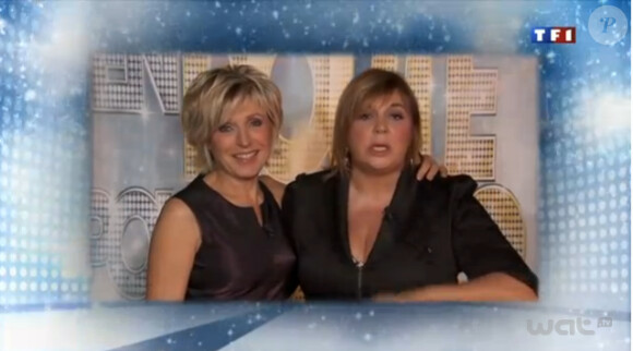 Evelyne Dhéliat et Michèle Bernier dans En route vers 2011, samedi 31 décembre 2011, sur TF1