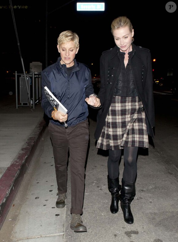 Ellen DeGeneres et Portia De Rossi à Los Angeles, le 7 novembre 2011