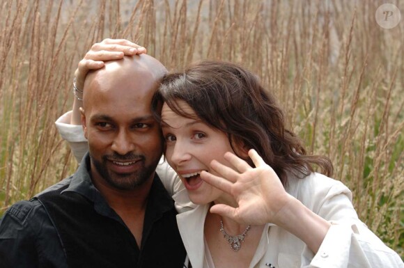 Juliette Binoche et Akram Khan à Londres, le 4 juillet 2008.