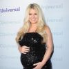 Jessica Simpson, très enceinte, assiste à la conférence de presse de la chaîne NBC, le vendredi 7 janvier 2012 à Los Angeles.