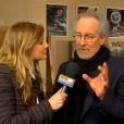 Steven Spielberg interrogé par une journaliste de BFM TV à la Cinémathèque à Paris le 9 janvier 2012