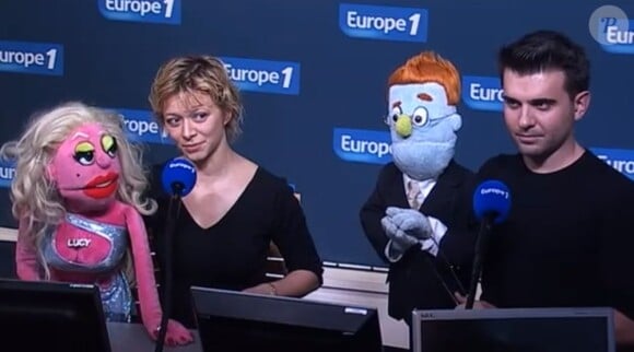 Lucy La Salope et Rod, deux marionnettes du spectacle Avenue Q, au micro d'Europe 1, le 11 janvier 2011.