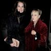 Brooke Shields et Twiggy la sortie d'un club londonien le 11 janvier 2012