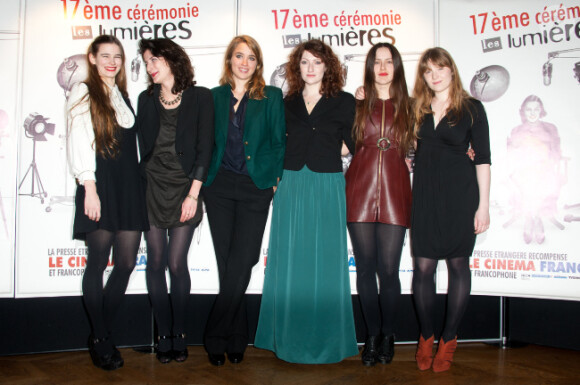 Les actrices de L'Apollonide à la cérémonie des Lumières, à Paris le 13 janvier 2012.