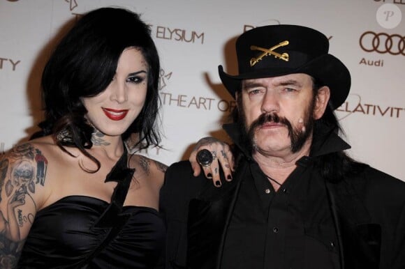 Kat Von D et Lemmy Kilmister lors de l'Art of Elysium Heaven Gala, le samedi 14 janvier 2012.
