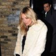 Kate Moss lors de sa soirée d'anniversaire à Londres le 16 janvier 2012