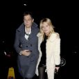 Jamie Hince et Kate Moss lors de sa soirée d'anniversaire à Londres le 16 janvier 2012