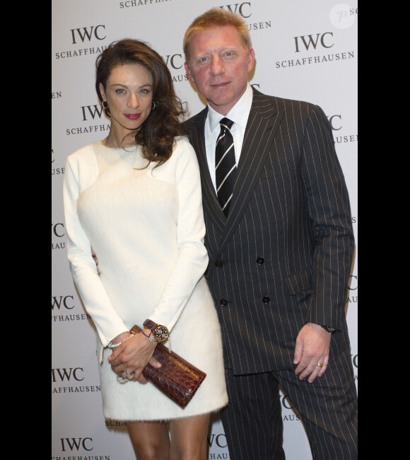 Boris Becker et Lilly Kerssenberg le 17 janvier 2012 à Genève lors du Gala IWC Top Gun