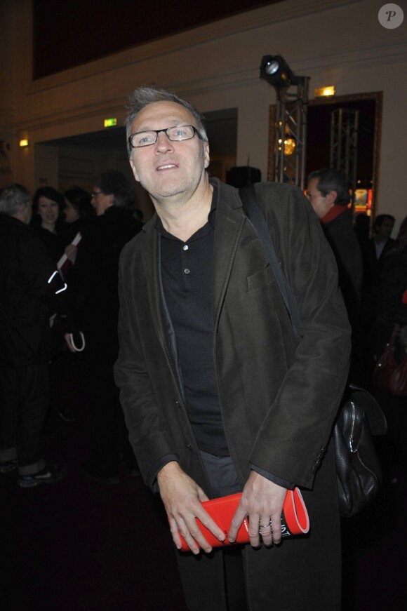 Laurent Ruquier lors de la présentation de la deuxième partie de la saison théâtrale 2011-2012 au théâtre de Paris, le 17 janvier 2012