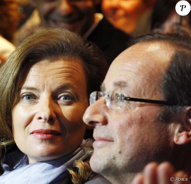 Valérie Trierweiler et François Hollande à Tulle, le 7 janvier 2012.