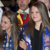 La fille de la princesse Stephanie Camille Gottlieb et la fille de la princesse Caroline de Hanovre Alexandra de Hanovre lors du 36e Festival International du cirque de Monte-Carlo à Monaco le 20 janvier 2012
