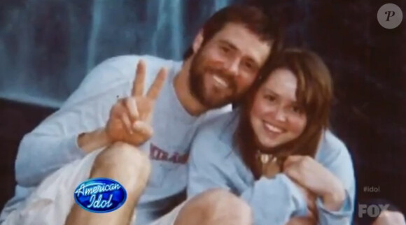 Image d'archive de Jane et son père Jim Carrey dévoilée dans American Idol. Casting diffusé le 22 janvier 2012 sur la Fox.