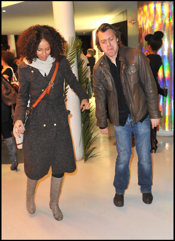 Sonia Rolland et Eric Viellard lors de la projection privée du téléfilm Toussaint Louverture, à Paris, le 18 janvier 2012