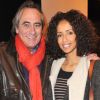 Philippe Lavil et Sonia Rolland lors de la projection privée du téléfilm Toussaint Louverture, à Paris, le 18 janvier 2012