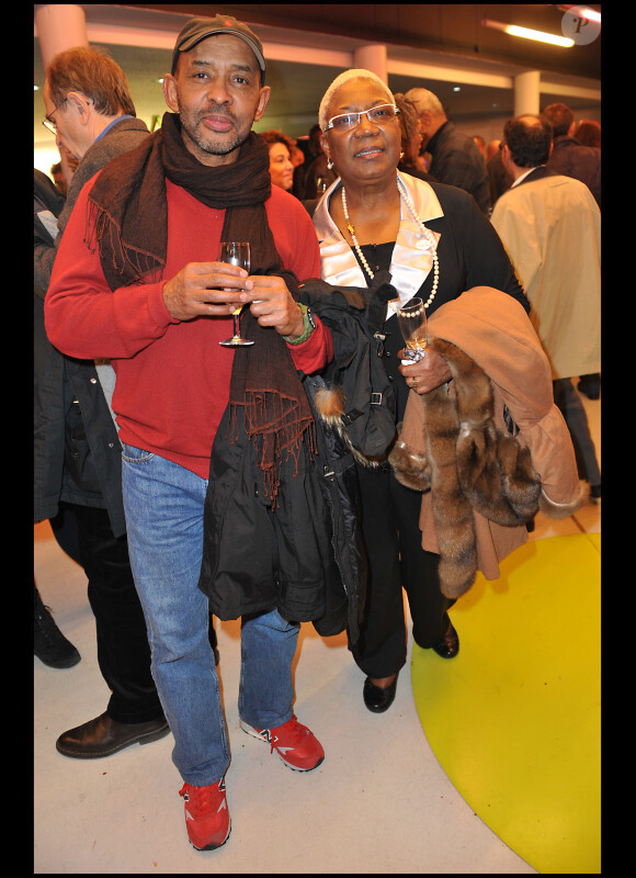 Lors de la projection privée du téléfilm Toussaint Louverture, à Paris, le 18 janvier 2012