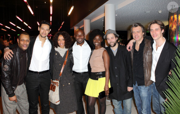 Photo de groupe lors de la projection privée de Toussaint Louverture, diffusé en février sur France 2. A Paris, le 18 janvier 2012
