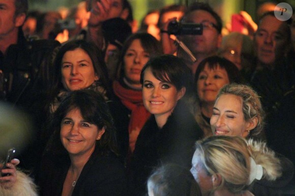 Laeticia Hallyday lors du concert de Johnny à la tour Eiffel, le 3 décembre 2011.