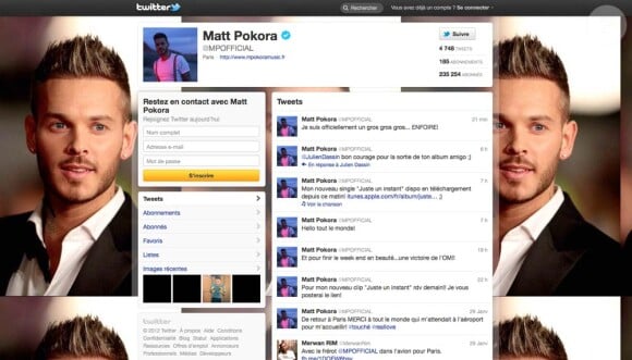 Sur son Twitter, M. Pokora a annoncé le 30 janvier qu'il rejoint Les Enfoirés pour le spectacle 2012, Le Bal des Enfoirés, du 1er au 6 février.