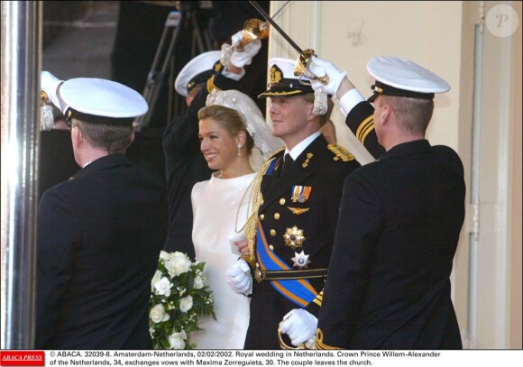 Le prince Willem-Alexander des Pays-Bas et la princesse Maxima se sont mariés le 2 février 2002 à Amsterdam. Le 2 février 2012, ils célébraient leurs noces d'étain.