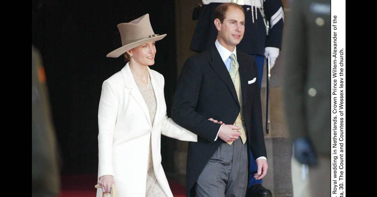 Le comte et la comtesse de Wessex au mariage de WillemAlexander et