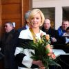 Katherine Heigl, gâtée, au sein de la mairie d'Esslingen en Allemagne le 3 février 2012