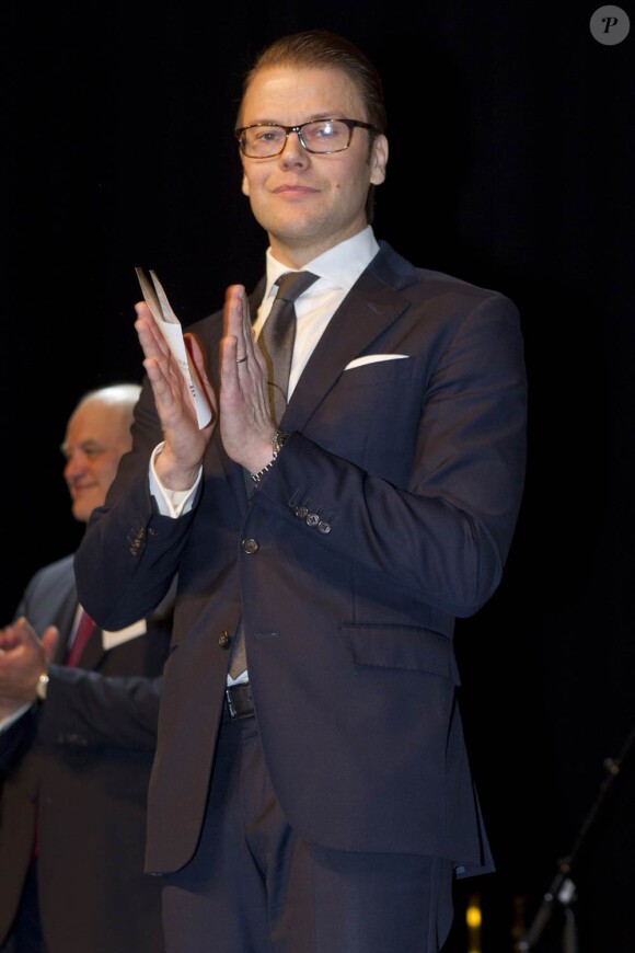 Le prince Daniel de Suède remettait le 8 février 2012 à Stockholm le prix de l'entrepreneur de l'année.