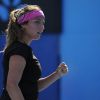 En février 2012, Aravane Rezaï (photo : en janvier 2012 lors de son élimination au premier tour de l'Open d'Australie) annonce qu'elle retourne à l'Académie de Patrick Moratoglou.