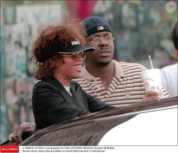 Whitney Houston et son mari Bobby Brown en novembre 2000