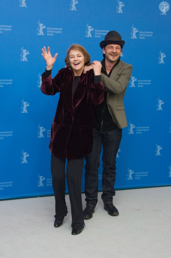 Charlotte Rampling et son fils Barnaby Southcombe au festival de Berlin le 12 février 2012