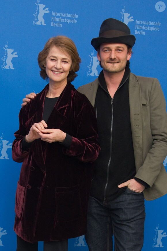 Charlotte Rampling et son fils Barnaby Southcombe au festival de Berlin le 12 février 2012