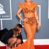 Fergie n'avait rien à cacher sur le tapis rouge de la 54e soirée des Grammy Awards, le 12 février 2012 au Staples Center de Los Angeles.