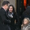 David Arquette, Courteney Cox et leur petite Coco ont déjeuné au Balthazar à SoHo à New York le 13 février 2012