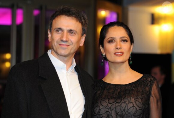 Salma Hayek et José Mota présentent La Chispa de la vida au festival de Berlin, le 15 février 2012.