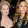 Meryl Streep, en février 2012 à Londres / Julia Roberts, en octobre 2011 à Los Angeles.