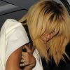 Rihanna arrive au défilé Stella McCartney le 18 février 2012 à Londres