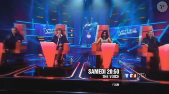 Les coachs dans la bande-annonce de The Voice, le 25 février 2012 sur TF1
