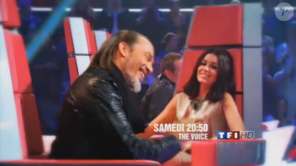 Florent Pagny et Jenifer dans la bande-annonce de The Voice, le 25 février 2012 sur TF1