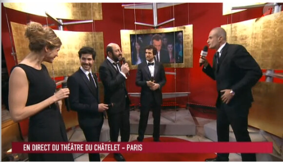 Alice Taglioni, Tahar Rahim, Kad Merad et Guillaume Canet arrivant à la cérémonie des César 2012 le 24 février 2012