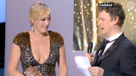 Kate Winslet reçoit des mains de Michel Gondry - un César d'honneur 24 février 2012