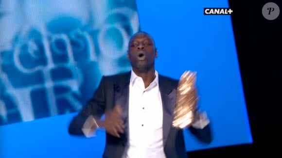 Omar Sy recevant le César du meilleur acteur - 24 février 2012