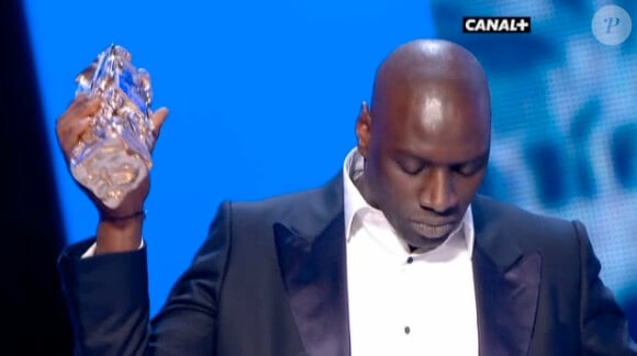 Omar Sy recevant le César du meilleur acteur - 24 février 2012