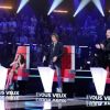 Les quatre coachs de The Voice, Jenifer, Garou, Florent Pagny et Louis Bertignac séduits dans The Voice, samedi 25 février sur TF1