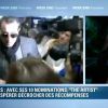 Jean Dujardin et l'équipe de The Artist arrive à Los Angeles, accueillis par une horde de journalistes
