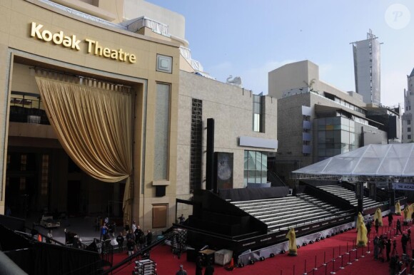 Les préparatifs de la cérémonie des Oscars à Los Angeles