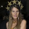 Anna Dello Russo scintillait lors de l'after-party Dolce & Gabbana à Milan, le 26 février 2012.