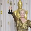 Meryl Streep, sacrée meilleure actrice, lors des Oscars le 26 février 2012